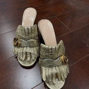 Authentic Gucci mules, only worn twice. Great condition